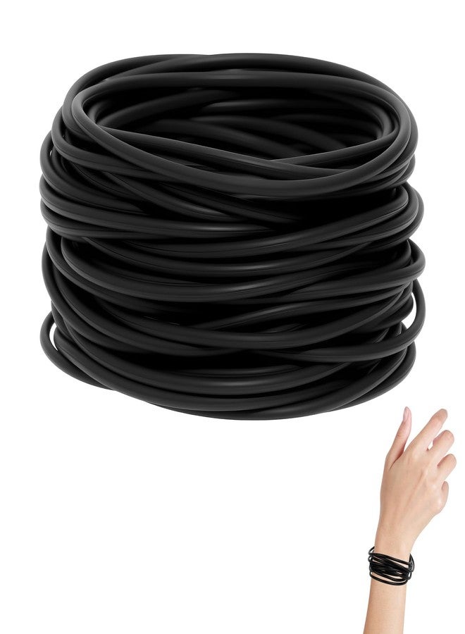 LUSTRIB 30Pcs Black Jelly Bracelets, Silicone Jelly Hair Tie Bracelet, Retro 80s Style Costume Wristbands & Hair Elastics for Men Women Party Cosplay Accessories, Silicone Wristbands Hair Ties - Image 1